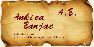 Ankica Banjac vizit kartica